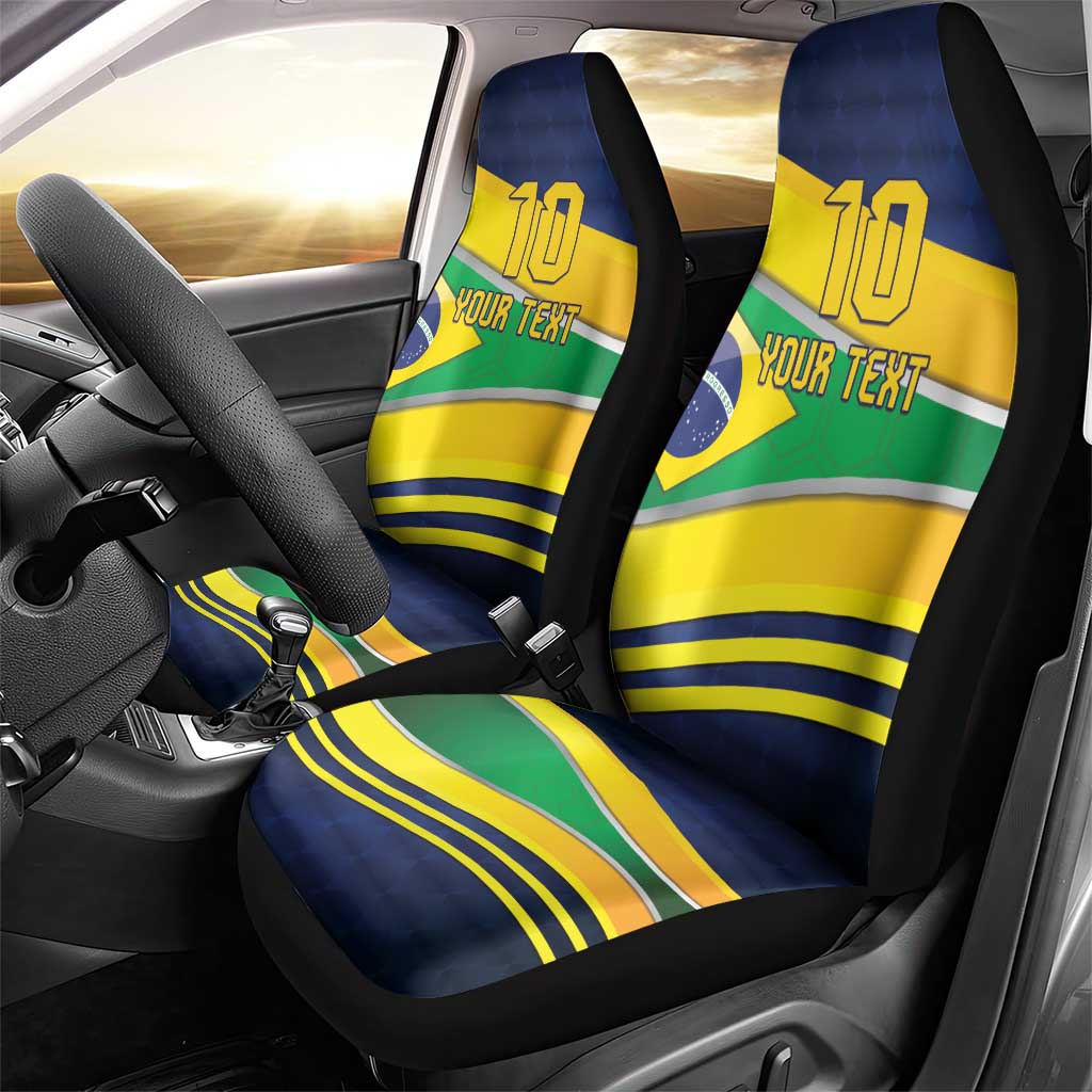 Brazil Football Custom Car Seat Cover Selecao Canarinho Flag Motif