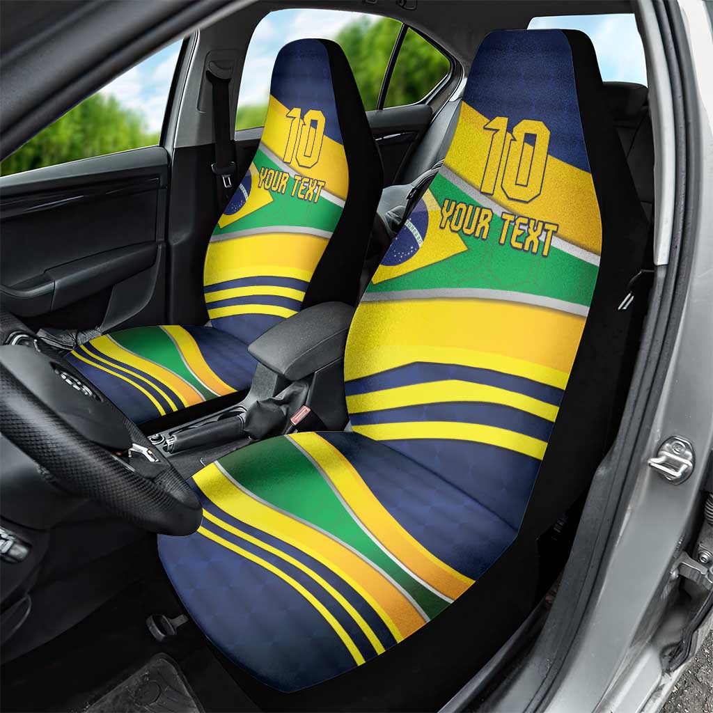 Brazil Football Custom Car Seat Cover Selecao Canarinho Flag Motif