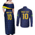 Brazil Football Custom Couples Matching Off Shoulder Maxi Dress and Long Sleeve Button Shirt Selecao Canarinho Flag Motif