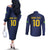 Brazil Football Custom Couples Matching Off The Shoulder Long Sleeve Dress and Long Sleeve Button Shirt Selecao Canarinho Flag Motif
