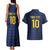 Brazil Football Custom Couples Matching Tank Maxi Dress and Hawaiian Shirt Selecao Canarinho Flag Motif