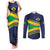 Brazil Football Custom Couples Matching Tank Maxi Dress and Long Sleeve Button Shirt Selecao Canarinho Flag Motif