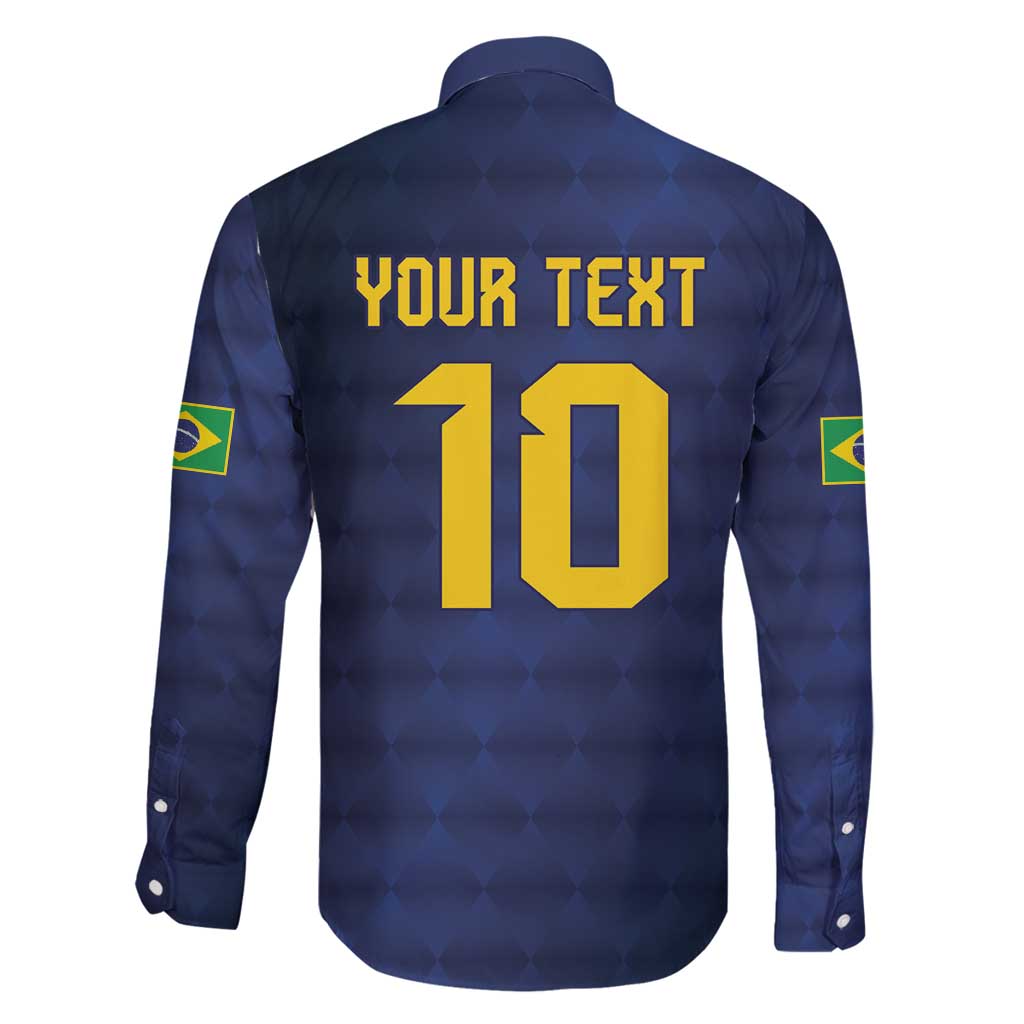 Brazil Football Custom Family Matching Long Sleeve Bodycon Dress and Hawaiian Shirt Selecao Canarinho Flag Motif
