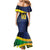 Brazil Football Custom Family Matching Mermaid Dress and Hawaiian Shirt Selecao Canarinho Flag Motif