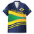 Brazil Football Custom Family Matching Off The Shoulder Long Sleeve Dress and Hawaiian Shirt Selecao Canarinho Flag Motif
