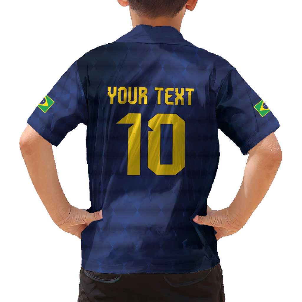 Brazil Football Custom Family Matching Puletasi and Hawaiian Shirt Selecao Canarinho Flag Motif