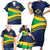 Brazil Football Custom Family Matching Short Sleeve Bodycon Dress and Hawaiian Shirt Selecao Canarinho Flag Motif