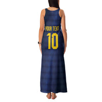 Brazil Football Custom Family Matching Tank Maxi Dress and Hawaiian Shirt Selecao Canarinho Flag Motif