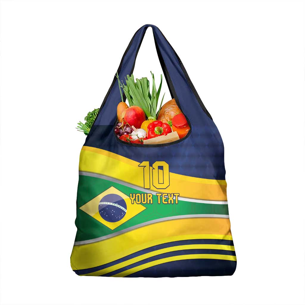 Brazil Football Custom Grocery Bag Selecao Canarinho Flag Motif