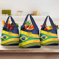 Brazil Football Custom Grocery Bag Selecao Canarinho Flag Motif