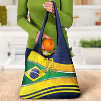 Brazil Football Custom Grocery Bag Selecao Canarinho Flag Motif
