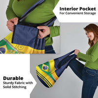 Brazil Football Custom Grocery Bag Selecao Canarinho Flag Motif