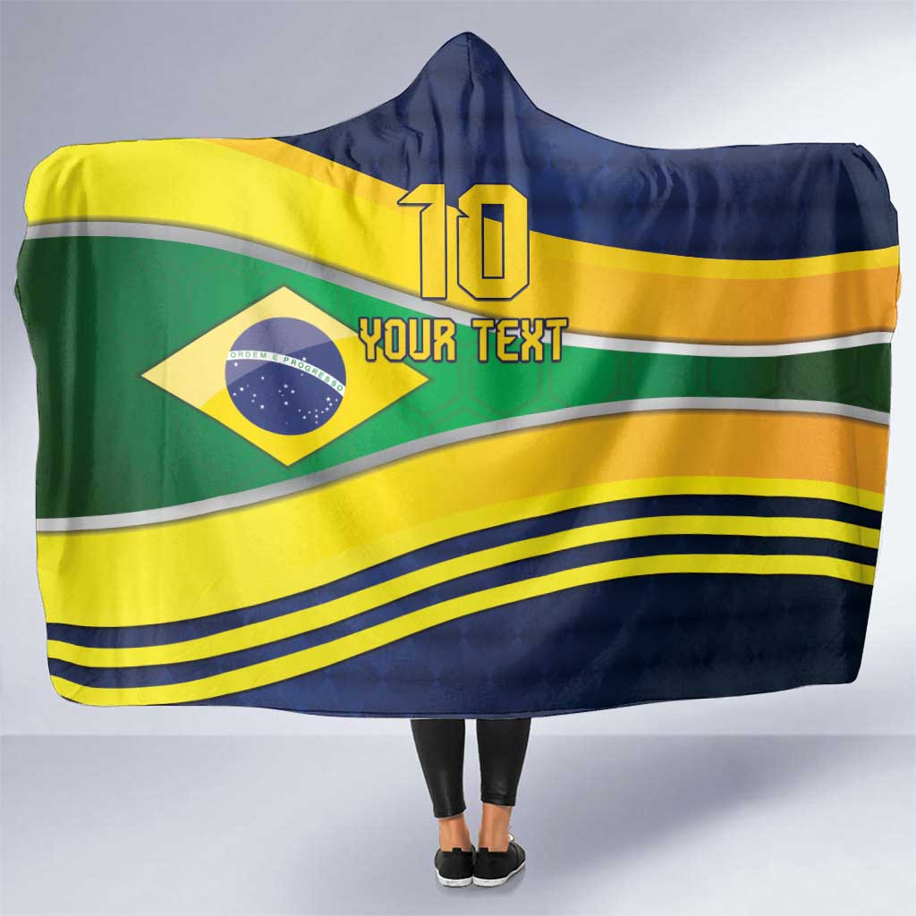 Brazil Football Custom Hooded Blanket Selecao Canarinho Flag Motif