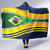 Brazil Football Custom Hooded Blanket Selecao Canarinho Flag Motif