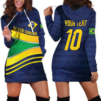 Brazil Football Custom Hoodie Dress Selecao Canarinho Flag Motif