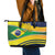 Brazil Football Custom Leather Tote Bag Selecao Canarinho Flag Motif