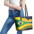Brazil Football Custom Leather Tote Bag Selecao Canarinho Flag Motif