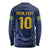 Brazil Football Custom Long Sleeve Shirt Selecao Canarinho Flag Motif