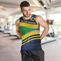 Brazil Football Custom Men Tank Top Selecao Canarinho Flag Motif