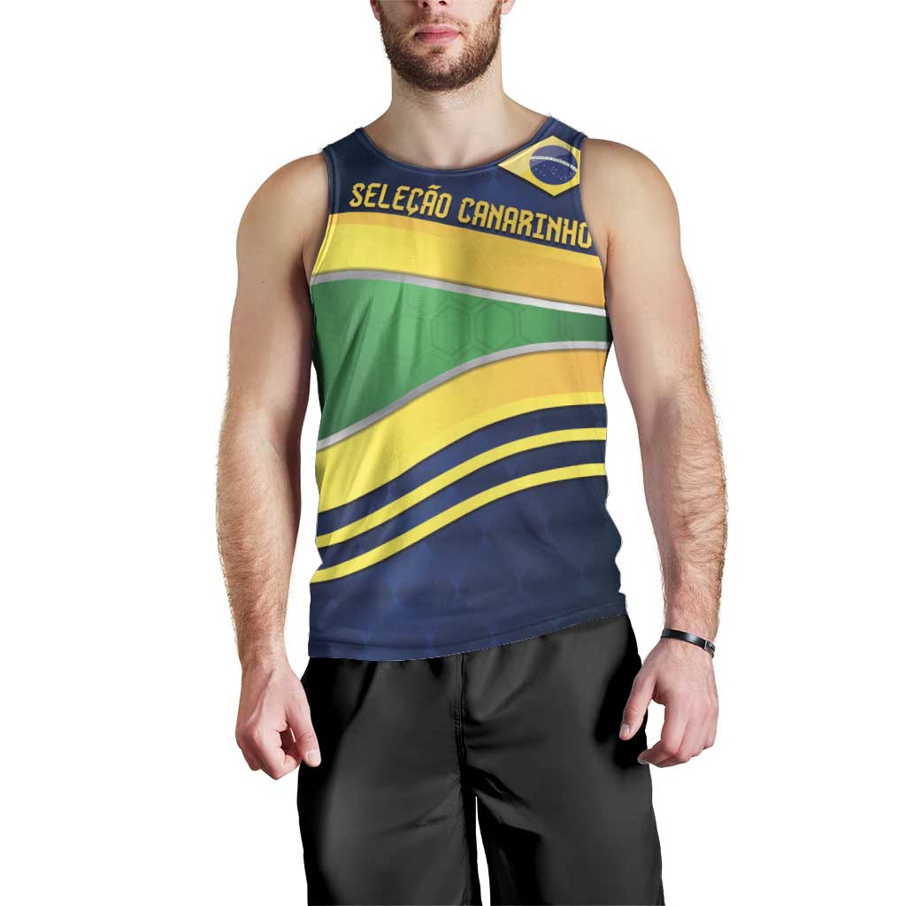 Brazil Football Custom Men Tank Top Selecao Canarinho Flag Motif