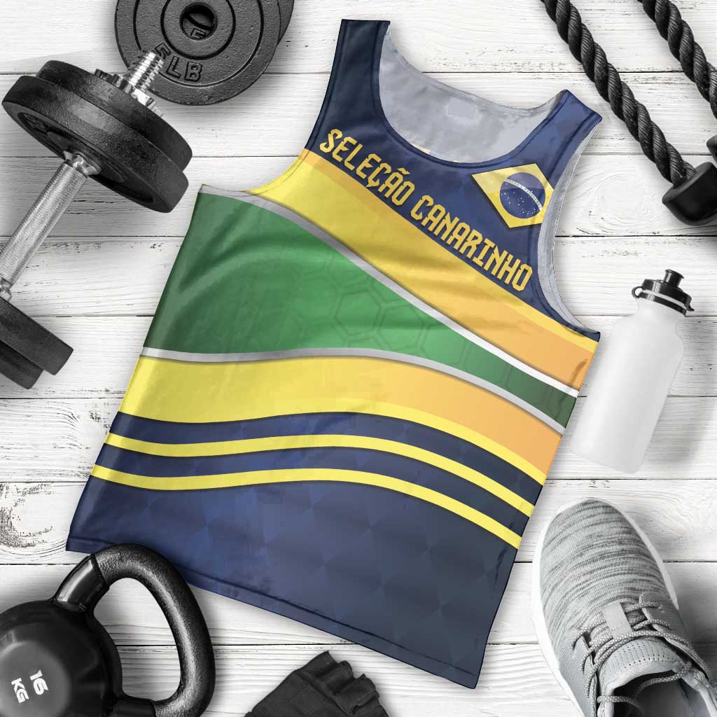 Brazil Football Custom Men Tank Top Selecao Canarinho Flag Motif