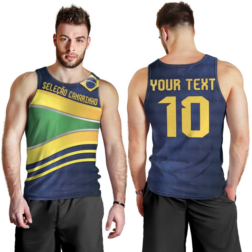 Brazil Football Custom Men Tank Top Selecao Canarinho Flag Motif
