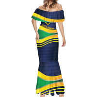 Brazil Football Custom Mermaid Dress Selecao Canarinho Flag Motif
