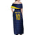 Brazil Football Custom Off Shoulder Maxi Dress Selecao Canarinho Flag Motif