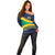 Brazil Football Custom Off Shoulder Sweater Selecao Canarinho Flag Motif