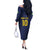 Brazil Football Custom Off The Shoulder Long Sleeve Dress Selecao Canarinho Flag Motif