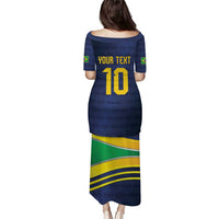 Brazil Football Custom Puletasi Selecao Canarinho Flag Motif