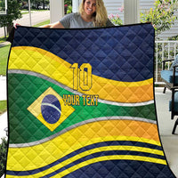 Brazil Football Custom Quilt Selecao Canarinho Flag Motif