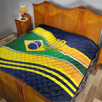 Brazil Football Custom Quilt Selecao Canarinho Flag Motif