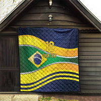Brazil Football Custom Quilt Selecao Canarinho Flag Motif
