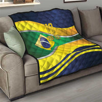 Brazil Football Custom Quilt Selecao Canarinho Flag Motif