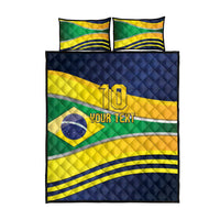 Brazil Football Custom Quilt Bed Set Selecao Canarinho Flag Motif