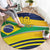 Brazil Football Custom Round Carpet Selecao Canarinho Flag Motif