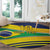 Brazil Football Custom Round Carpet Selecao Canarinho Flag Motif