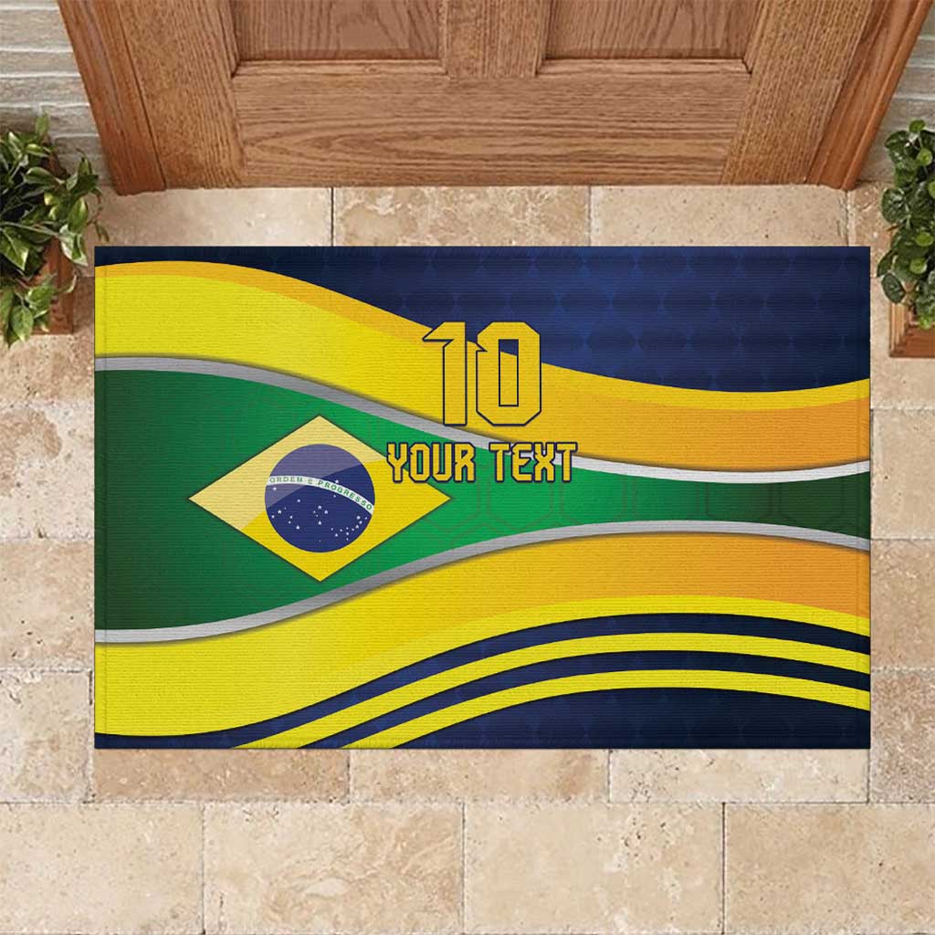 Brazil Football Custom Rubber Doormat Selecao Canarinho Flag Motif