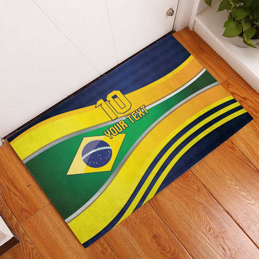 Brazil Football Custom Rubber Doormat Selecao Canarinho Flag Motif