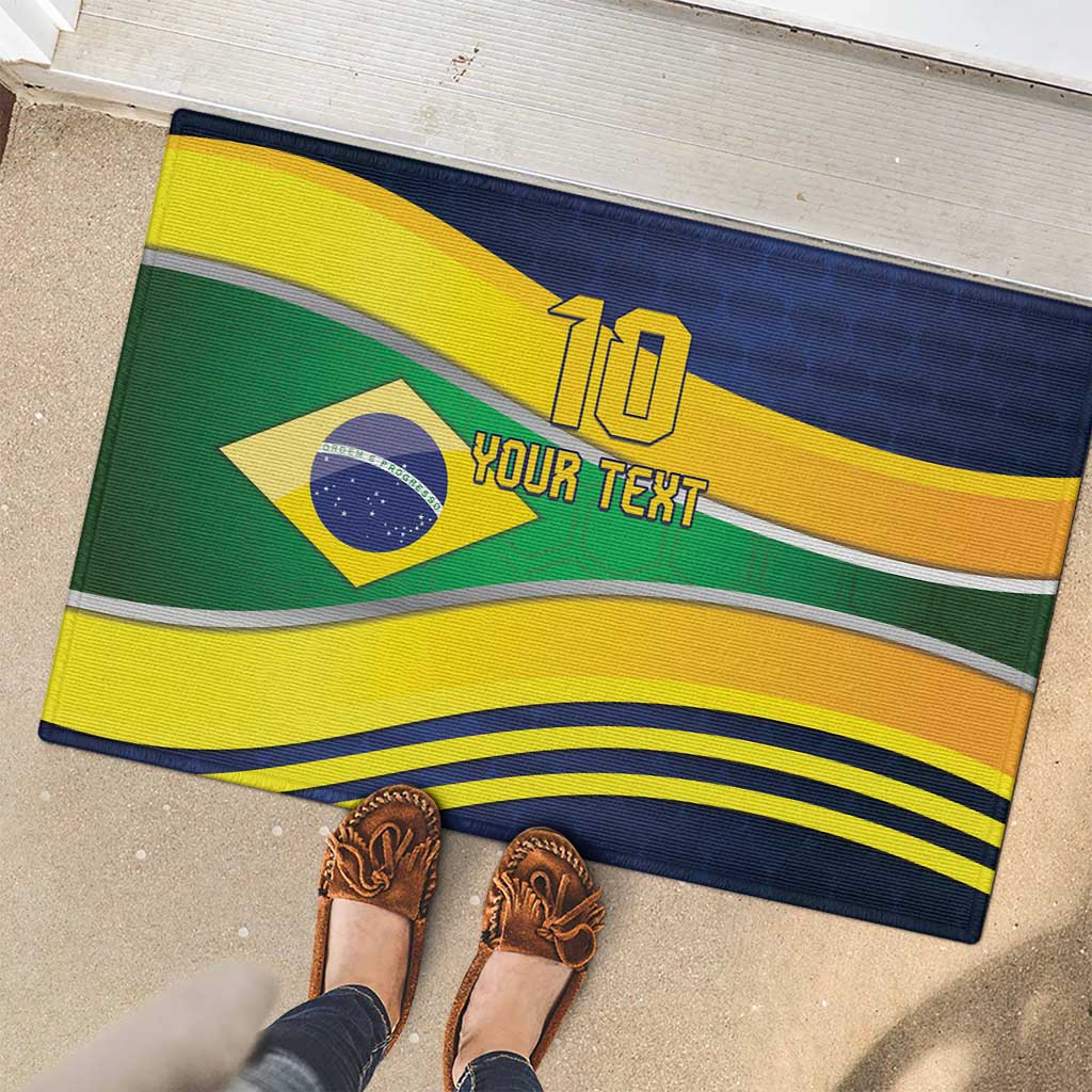 Brazil Football Custom Rubber Doormat Selecao Canarinho Flag Motif