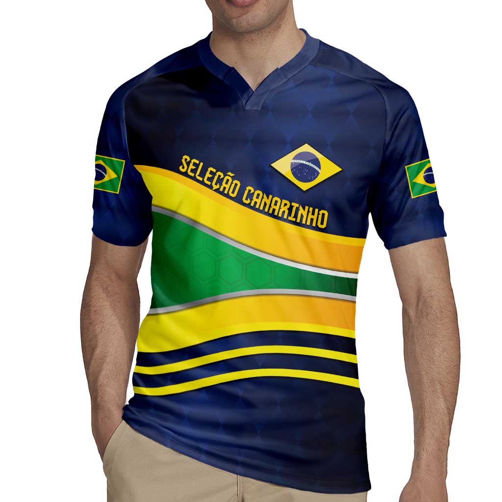 Brazil Football Custom Rugby Jersey Selecao Canarinho Flag Motif