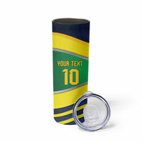 Brazil Football Custom Skinny Tumbler Selecao Canarinho Flag Motif