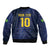 Brazil Football Custom Sleeve Zip Bomber Jacket Selecao Canarinho Flag Motif