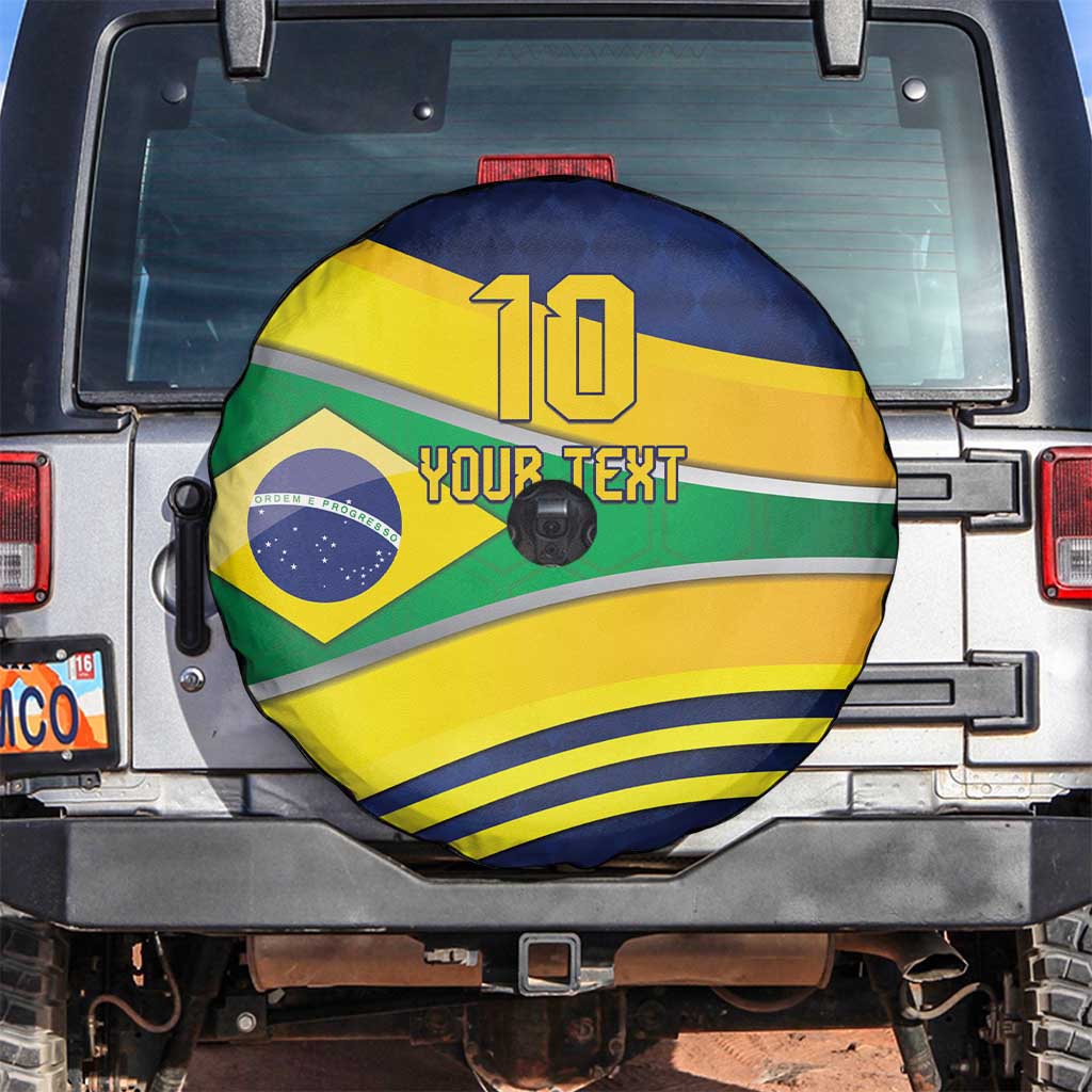 Brazil Football Custom Spare Tire Cover Selecao Canarinho Flag Motif