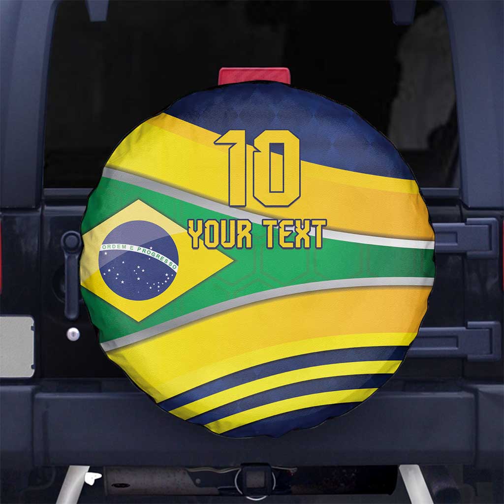 Brazil Football Custom Spare Tire Cover Selecao Canarinho Flag Motif