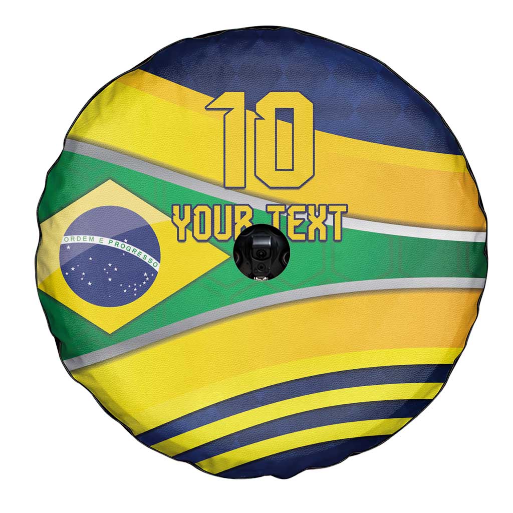 Brazil Football Custom Spare Tire Cover Selecao Canarinho Flag Motif