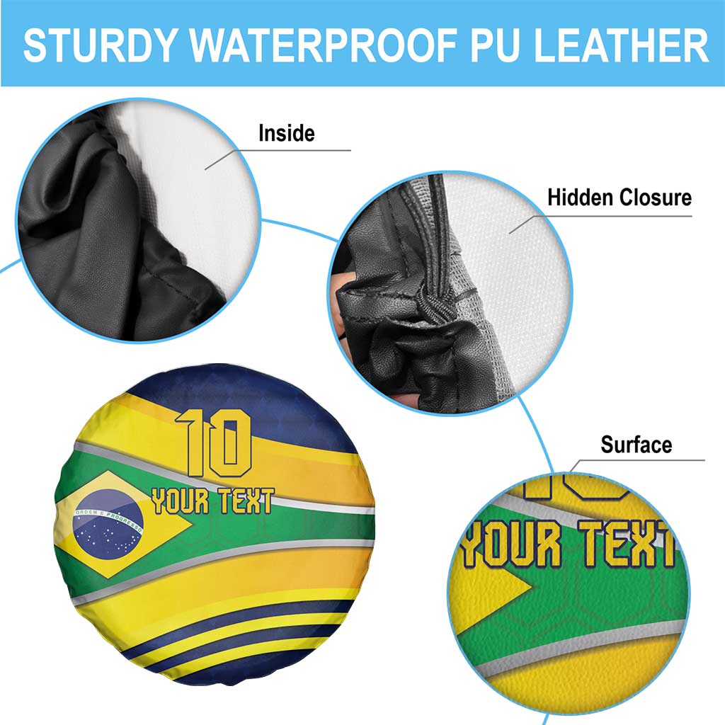 Brazil Football Custom Spare Tire Cover Selecao Canarinho Flag Motif