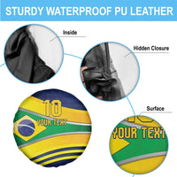 Brazil Football Custom Spare Tire Cover Selecao Canarinho Flag Motif