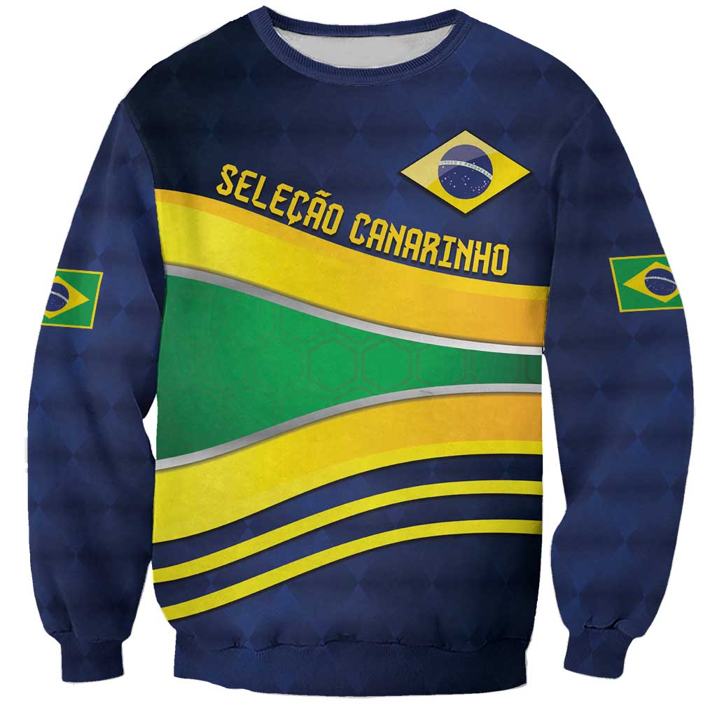 Brazil Football Custom Sweatshirt Selecao Canarinho Flag Motif